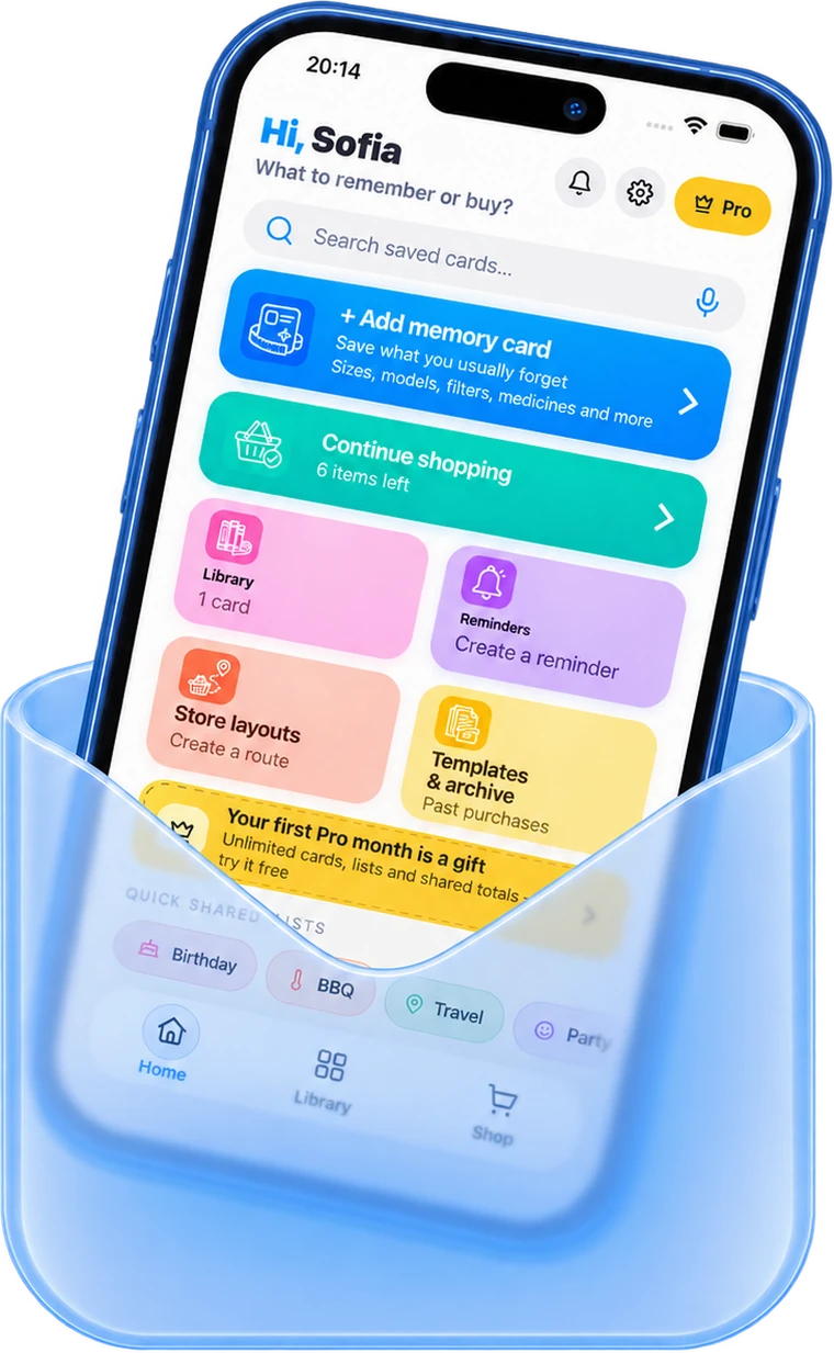 The Specsy app on a phone
